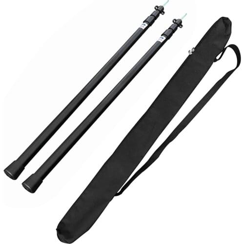 2PCS telescopic tarpaulin pole portable lightweight adjustable aluminum pole tent awning outdoor camping hiking tent pole #W