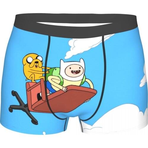 Adventure Time Finn Jake TV BMO Bubblegum Underpants Breathbale Panties Man Underwear Comfortable Shorts Boxer Briefs