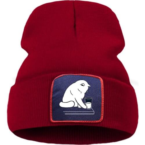 Spring Cat Creative Brimless Cap Fashion Outdoor Casual Knitted Hats Unisex Comfortable Sport Hat Cotton Winter 2020 Beanie Caps