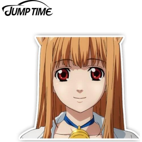 Jump Time 13cm x 10.2cm Asobi ni Iku yo! Peeker Anime Decal Funny Car Stickers Vinyl Decor Car Window Bumper Kawii Girl