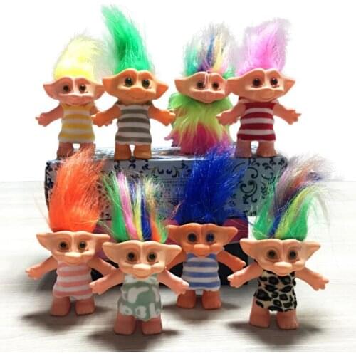 10cm Classic Uniform Troll Doll Figures Leprechauns Toys Russ Poppy Branch Magic Fairy Hair Wizard Toy gift for kids