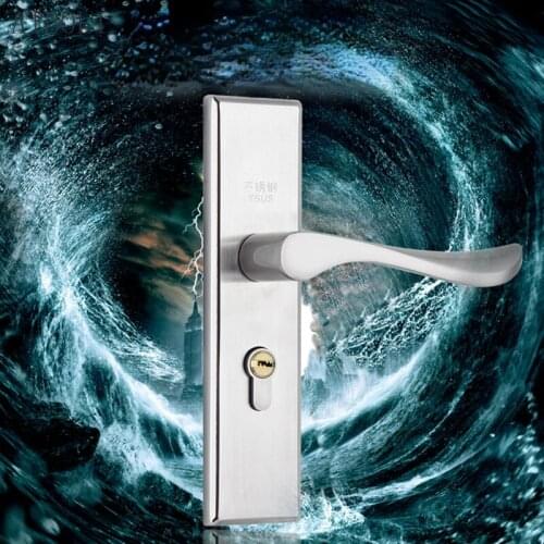 Classic Style Lock Indoor Stainless Steel Fine Polished Panel Handle Handle Lock Double Tongue Set