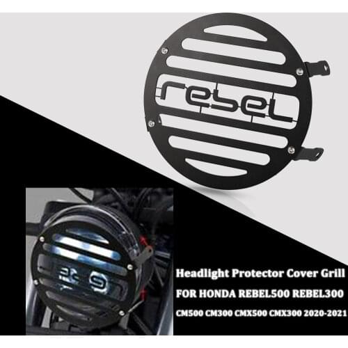 Motorcycle Headlight Protector Cover Grill FOR HONDA REBEL500 REBEL300 CM500 CM300 CMX500 CMX300 REBEL CM CMX 500 300 2020-2021