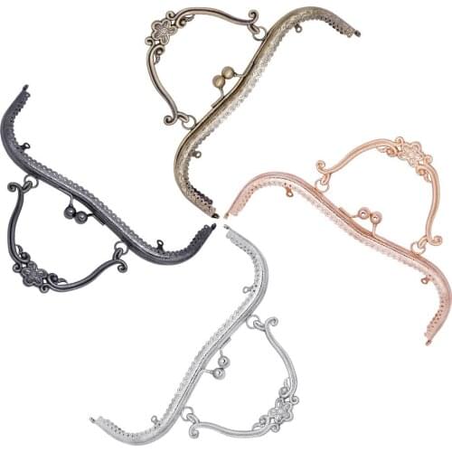 10pcs/lot 20.5cm Metal Purse Frame Handles Vintage Kiss Clasp Lock Bronze for DIY Coin Purses Clutch Handbag Accessories