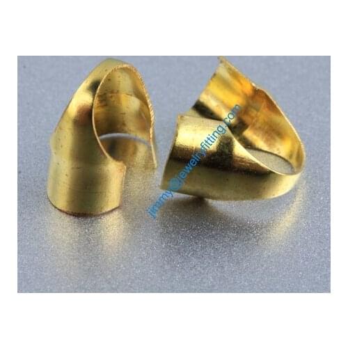 2013 jewelry findings Base metal foldover crimps Chain end caps for 6mm chain welding die struck shipping free