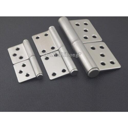 2PCS 3/4/5 Inch Stainless Steel Flag Shape Detachable Hinge , for Fire-Proof Door Bathroom Removable Door Hinge