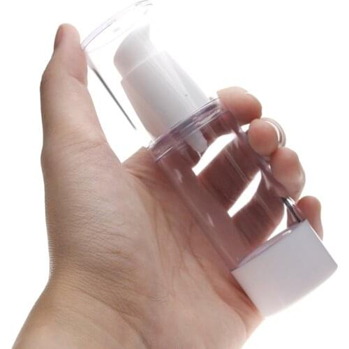 30ml Transparent Airless Pump Vacuum Bottle Toiletries Container Refillable Plastic Dispenser Travel Cosmetic Containers #225815