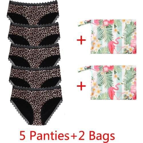 5Panties Reusable Leak Proof Menstrual Panties Physiological Underwear Women Four-layer Fast Absorbent Menstrual Briefs Dropship