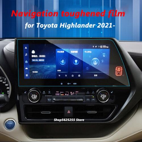 For Toyota Highlander 2021 2022 Accessories GPS Navigation Screen Tempered Glass Membrane Anti Blue Ray 12.8inch Protector Film