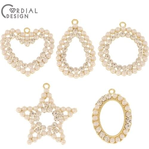 Cordial Design 30Pcs Jewelry Accessories/Hand Made/Imitation Pearl/Geometry Shape/Pendants/Jewelry Findings & Components/DIY