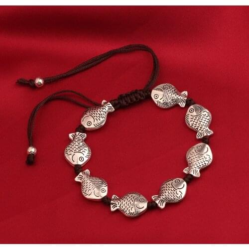 MYWINY NEW 4 design vintage fish bracelet,ethnic handmade original unique bracelet for women gift