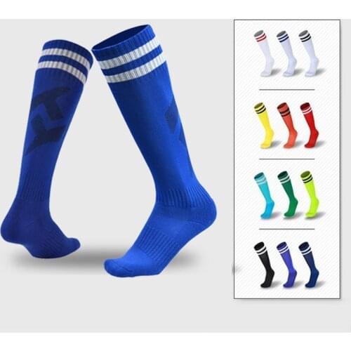 Children Football Socks Boys Soccer Sock Kids Above Knee Plain Socks Long Soccer Stockings Men Over Knee High Sock Baseball F-5