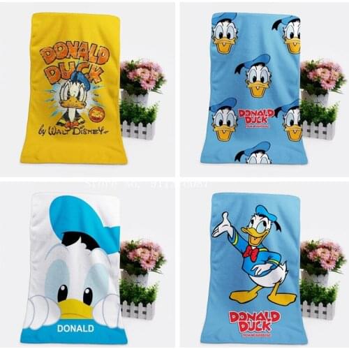 Disney Home Towel Cartoon Donald Duck Adult Boys Girls Kids Baby Soft Water-Absorbing Quickdrying Face Towel Bath Beach towel