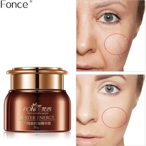 Fonce Six peptide Anti Wrinkle Face Cream 50g Anti Aging Dry Skin Hydrating Facial Lifting Firming Peptide Serum Day Night Cream