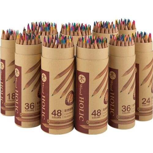 Deli Wooden Colored Pencil Sketch and Hand-painted Children Color Lead Pencil Quality Wood Green Safety Office & School Supplies