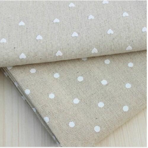 Top selling Buulqo cotton and linen fabric printed dots cotton fabric DIY sofa curtain tablecloth home decor cotton fabric
