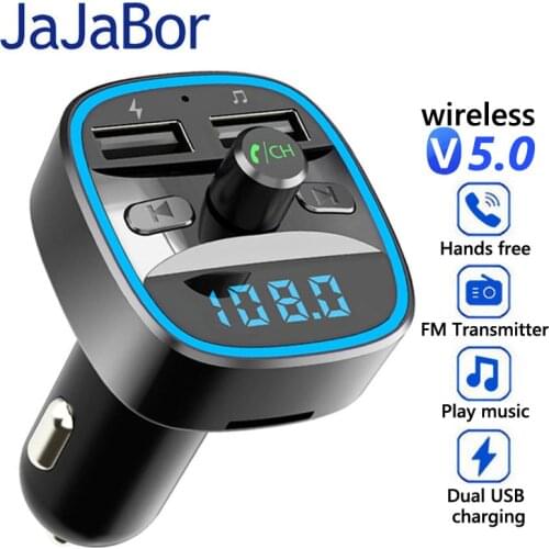 JaJaBor FM Transmitter Bluetooth Car Kit MP3 Audio Music Player Bluetooth 5.0 Handsfree 2.4A Quick Charge Voltage Detection