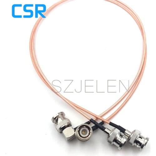 BNC to BNC plugs elbow, SDI pigtail. SDI Camera RF coaxial cable, Cable length 50cm