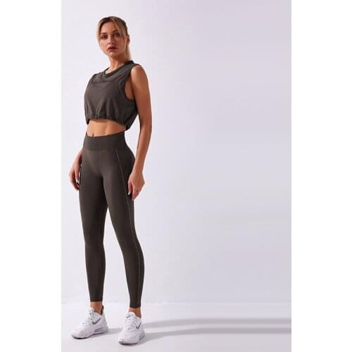 Seamless Yoga Set Fitness 2pcs Sportswear Women Gym Workout Clothes Short Sleeve Crop Top High Waist Leggings Running Sport Suit