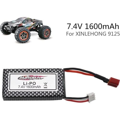 7.4V 1600mah Lipo Battery For Wltoys 144001 XINLEHONG 9125 Remote Control Cars Toys Battery Spare Parts RC Toy 7.4V Batteries