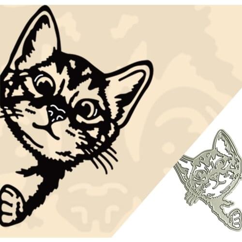 MV Craft metal cutting dies cut die mold 2021 Peeking Cat Scrapbook paper craft knife mould blade punch stencils dies