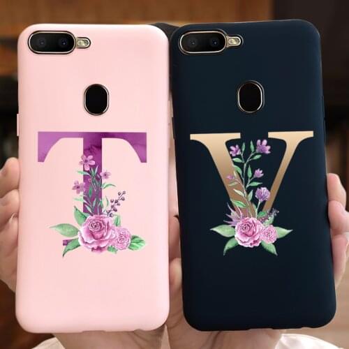 Lovely Letters Case For OPPO A5S AX5s Phone Case On Flower Printed Soft SIlicone Back Cover For OPPO A5s A 5s Ax5s Coque Funda