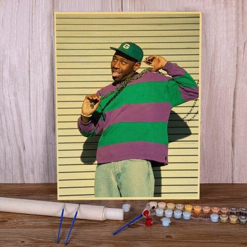 Tyler Flower Boy Coloring By Numbers Painting Package Acrylic Paints 50*70 Oil Painting New Design Crafts For Adults Art