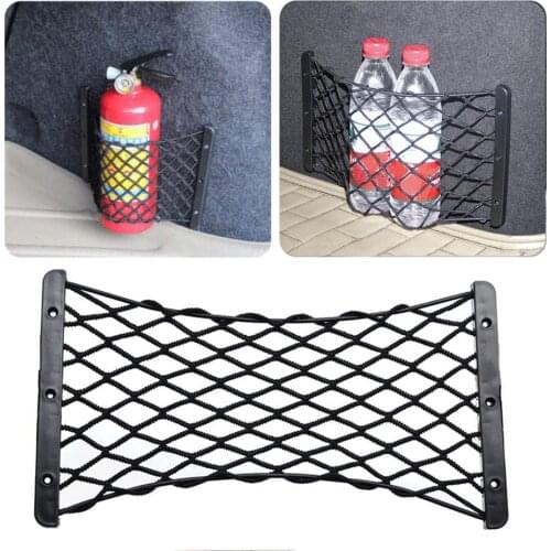 35x18cm Nylon Storage Mesh Car Auto Rear Trunk Elastic Fire Extinguisher Luggage Organizer Universal Mounting Cargo Net