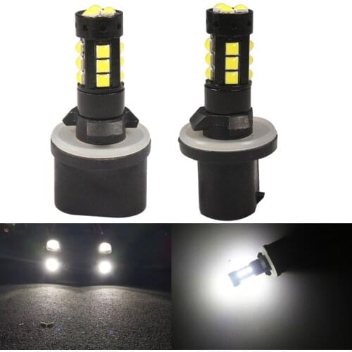 NHAUTP 2Pcs 880 LED Bulbs White 6000K Super Bright H27 Car Fog Lights Upgrade 3030 Auto Front Driving Lamp DRL 1200Lm 12-24V