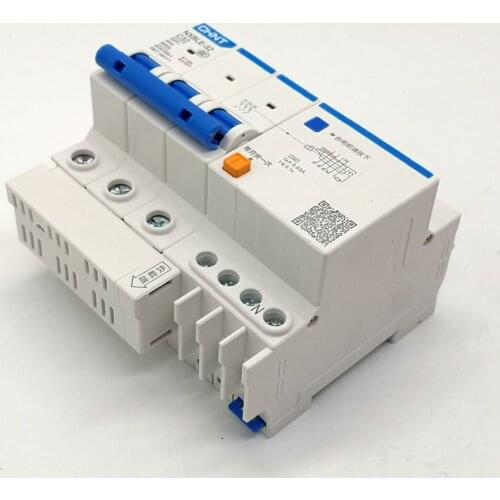 New CHINT RCBO NXBLE-32 3P+N 30mA C6A 10A 16A 20A 25A 32A Residual current Circuit breaker RCBO