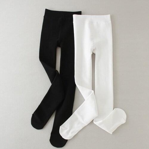 2-12 Years Girls Leggings Skinny Girls Rib Stocking High Waist Children Clothes for Girls Kids Baby Clothing Black White