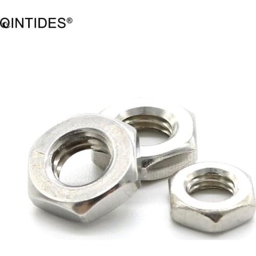 QINTIDES M16 - M24 Hexagon thin nuts 304 stainless steel hexagonal thin nut Flat nut and tight nut M18 M20