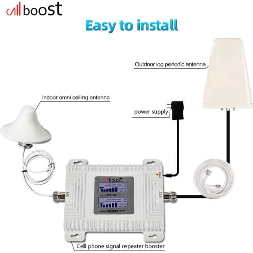 Callboost Russia GSM 900 4G LTE 1800 Repeater LTE 1800mhz Mobile Signal Booster DCS Dual Band Cellular Amplifier Set New Arrival