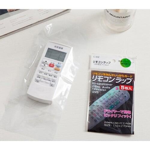 25pcs Heat Shrink Film Clear Remote Control TV Control Protector Cover 5 Packs Home Waterproof Dust Protective Case