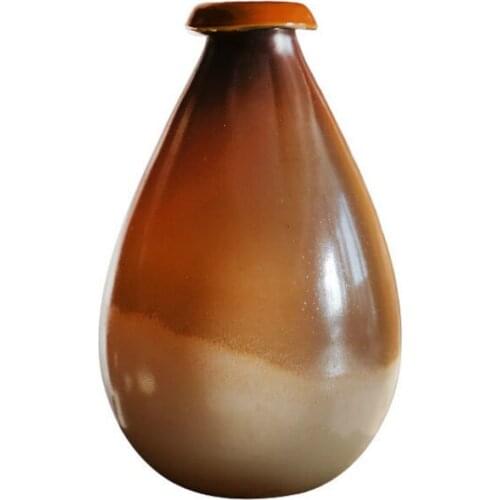 Vintage Handmade Glass Vase Designer Artistic Flower Device Narrow Mouth Flower Arrangement Table Decorative Ornaments home