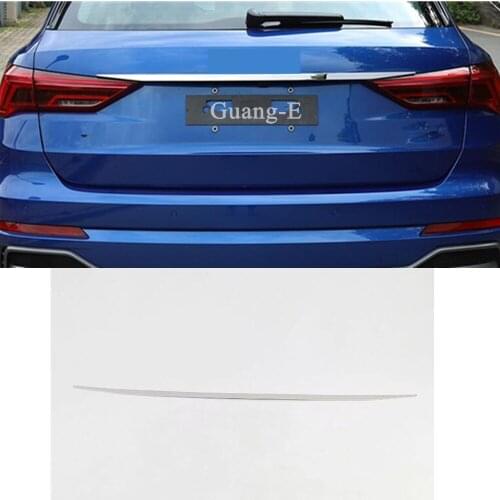 Car Rear Back Bumper Trunk Styling Detector Stainless Steel Wrap License Trim Frame Lamp 1pcs For AUDI Q3 （F3）2018 2019 2020