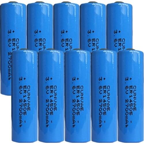 10PCS ER14505 LS14500 AA 3.6V Batteries 2700mAh lithium battery for facility equipment spare generic lithium battery