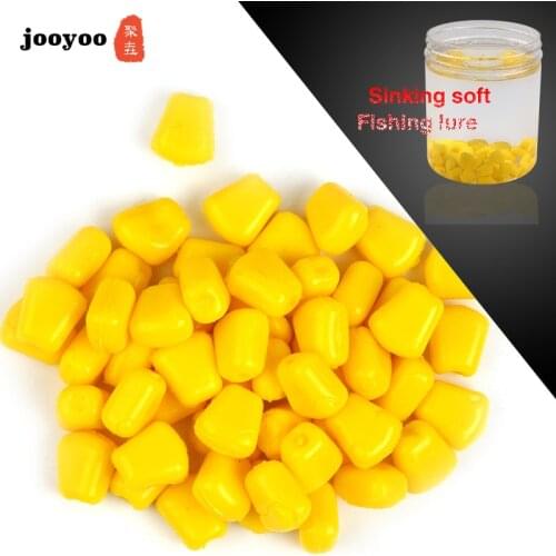 100pcs/lot Pop Up Carp Fishing Boilies Flavoured Grass Carp Bait Lure Submerged Floating Corn Soft Pellet Lure Creamy Corn