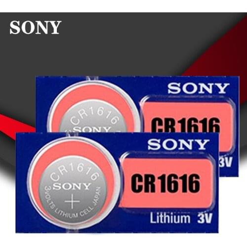 2pc Sony 100% Original CR1616 Button Cell Battery For Watch Car Remote Key cr 1616 ECR1616 GPCR1616 3v Lithium Battery