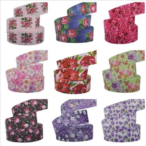 25 mm (5 yards/lot) New Arrival Quality Thicker Ribbons Handmade DIY Hair Bows Accessories printed Party Decorative Ribbons