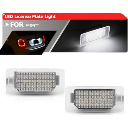 2x Fits For Fiat 500X 2014 2015 2016 2017 2018 2019 White SMD Canbus Rear Led Number License Plate Lights Lamp