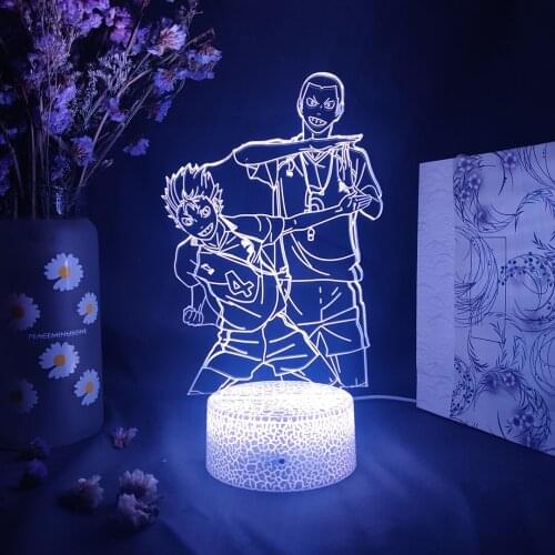 Ryunosuke Tanaka Yu Nishinoya 3d Lamp Anime Haikyuu Light for Kids Child Bedroom Decor Night Light Birthday Gift Manga Gadget