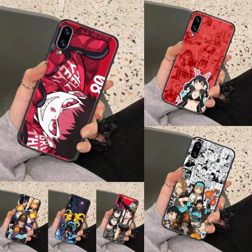 Anime Fire Force Phone case For Huawei Honor 6 7 8 9 10 10i 20 A C X Lite Pro Play black 3D funda silicone prime fashion back