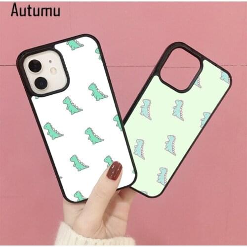 Phone Case for iPhone 12 mini X XS XR 11 Pro Max SE 2020 5 6 6S 7 8 Plus Samsung Galaxy S8 S9 S10 S20 S21 Dinosaur Pattern Cover