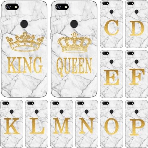 Phone case For Lenovo A5 L18011 A 5 5.45" Marble Golden English Letter Fashion Name Back Cover Shell Fundas