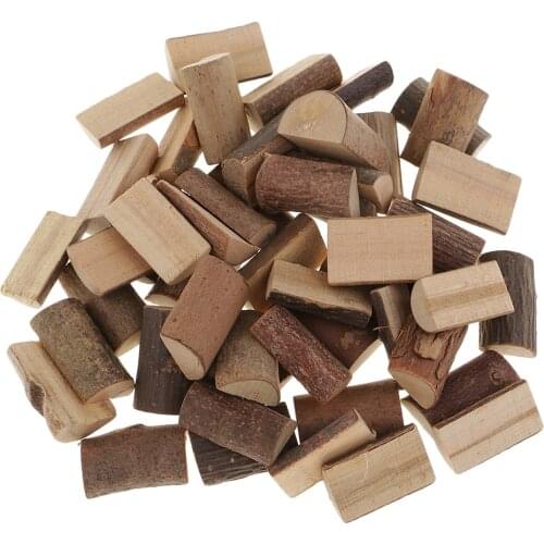 50x Wood Half Cut Log Slices Blocks For Wedding Centerpiece Table Decoration