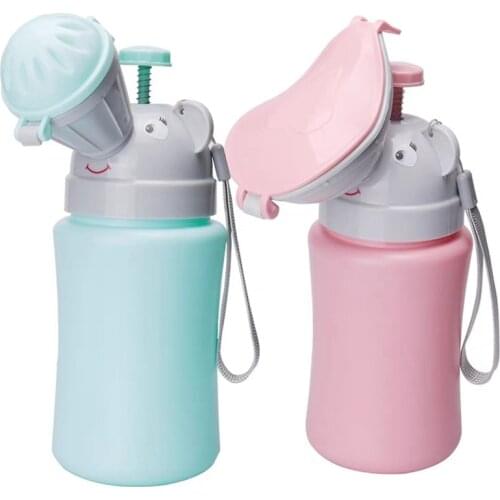 Baby Travel Urinal Pot ABS Kid Portable Urinal Toilet Potty Training Baby Boys Girl Car Travel Supply 500ML