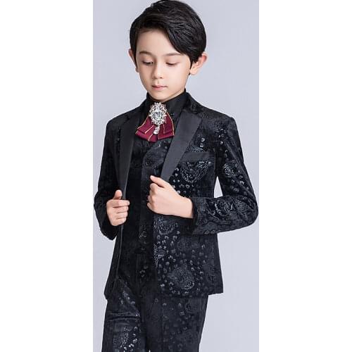 Suits for Boy Suit for Weddings Terno Infantil Costume Enfant Garcon Mariage Disfraz Infantil Suits Jacket Pants Vest Shirt Tie