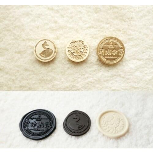 Creative kawayi flower swanSewing Machine Special-shaped Wax Seal StampFire Lacquer Seal Head Wedding Greeting Card Wax Seal