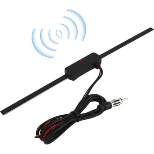Windshield Car AM FM Radio Antenna Signal Amplifier Booster 12V Universal Antena Hidden Car Radio Antenna FM AM Amplified Kit